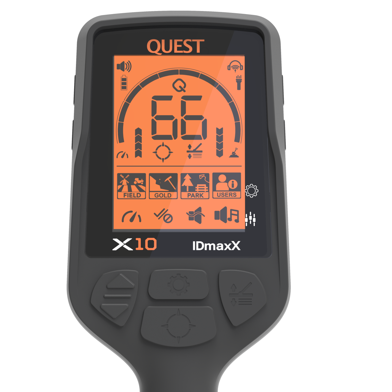 QUEST X10 IDmaxX Metal Detector with 11x10" Blade11 Waterproof Search Coil