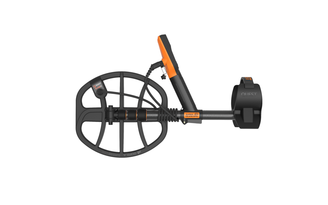 QUEST X10 IDmaxX Metal Detector with 11x10" Blade11 Waterproof Search Coil