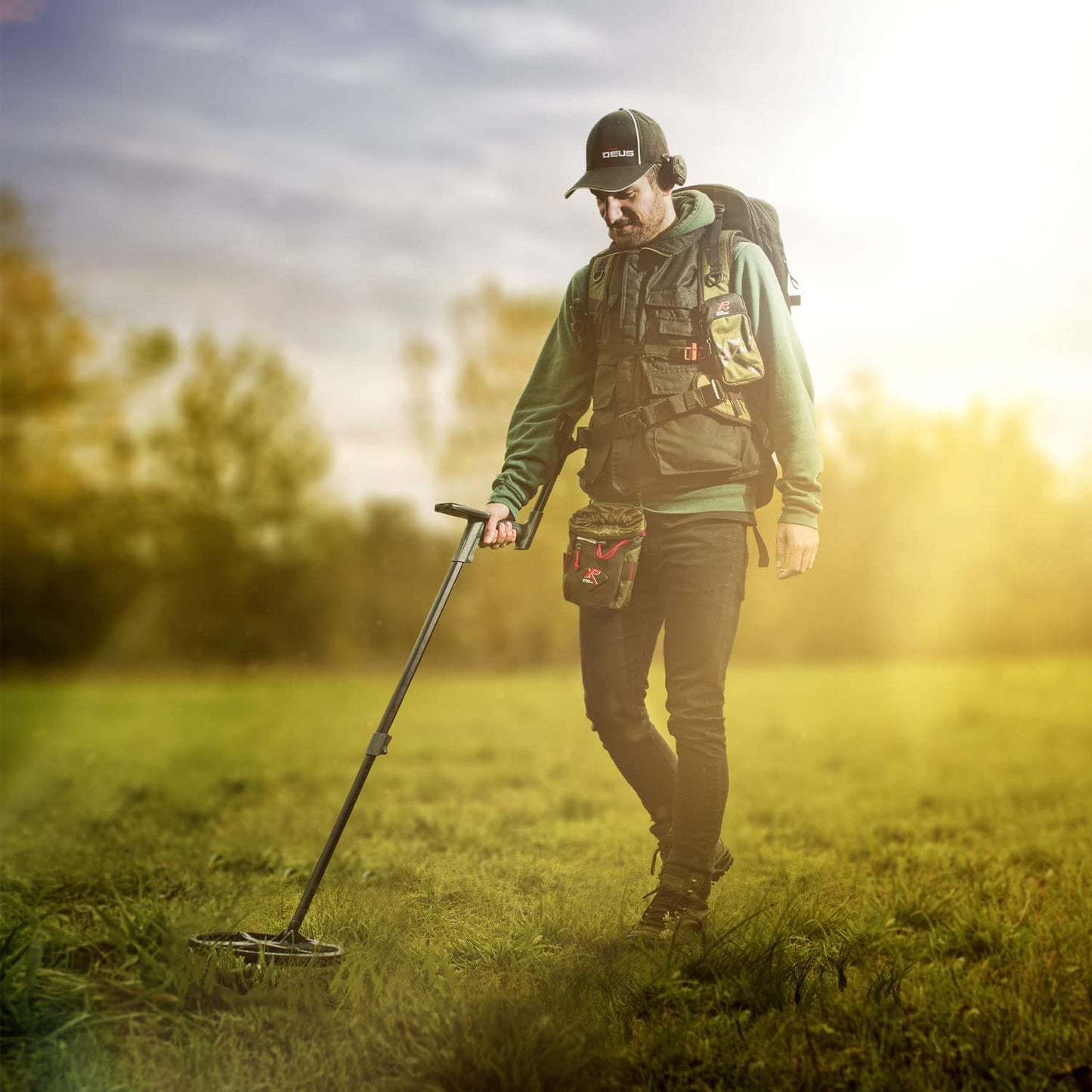 XP Deus Full Metal Detector with 11" Search Coil, Remote Control and WS5 Headphones