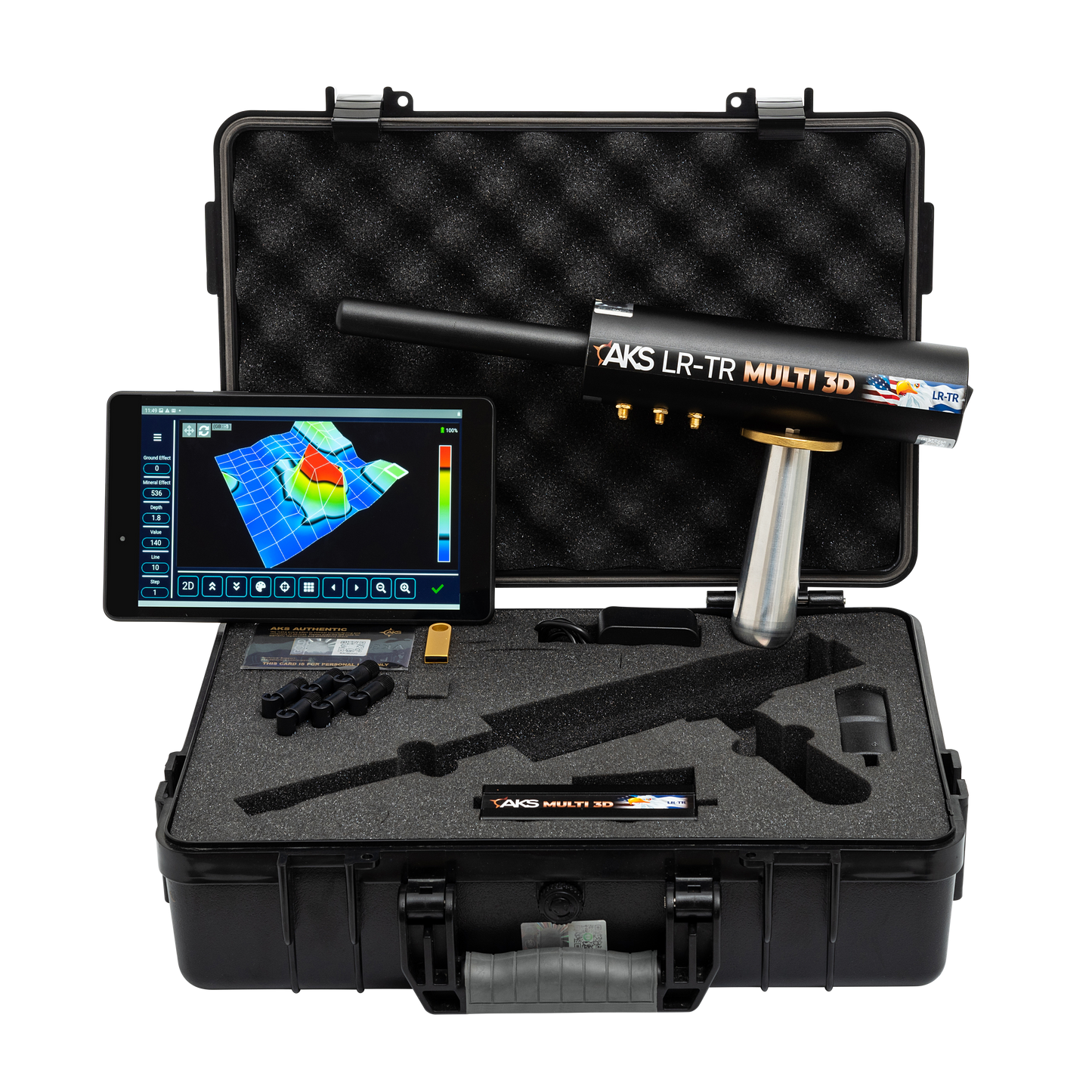 REAL GOLD AKS Multi GFIS 3D Basic Kit Long Range Metal Detector