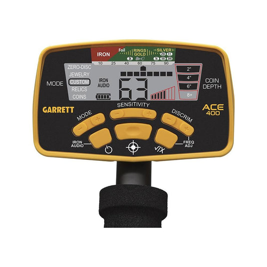 GARRETT Ace 400 Metal Detector with 8.5"x11" Waterproof Search Coil
