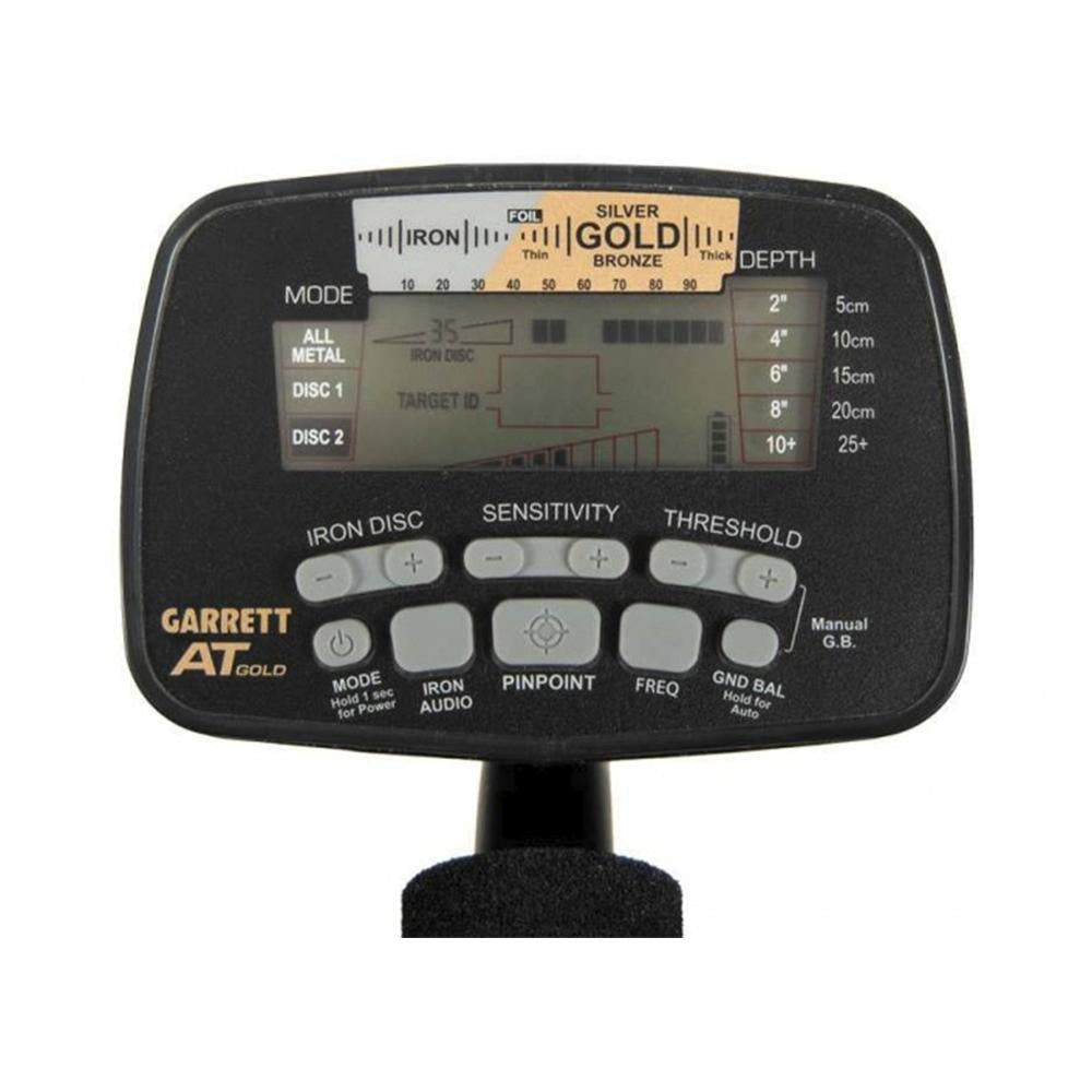 GARRETT AT Gold Waterproof Metal Detector with 5"x8" DD Search Coil