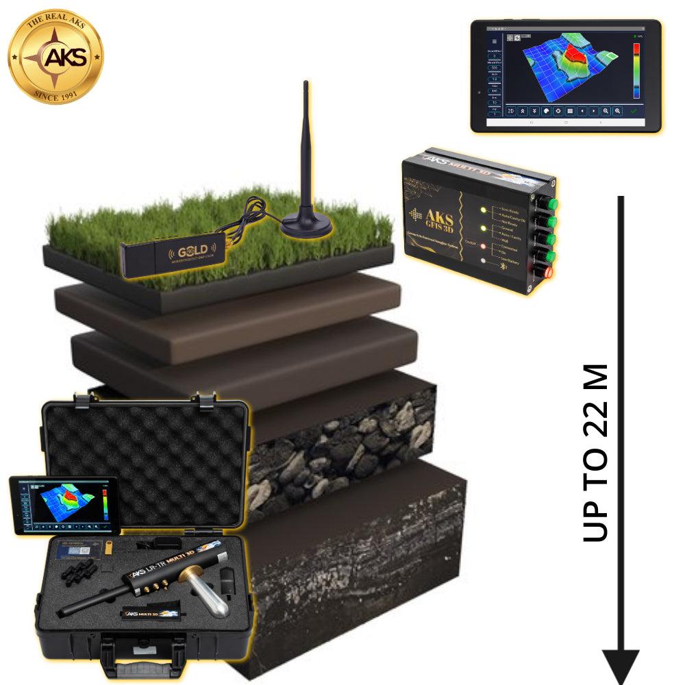 REAL GOLD AKS Multi GFIS 3D Basic Kit Long Range Metal Detector