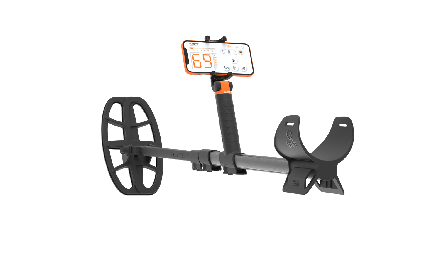 Quest Air Metal Detector with 9x5" Waterproof Search Coil