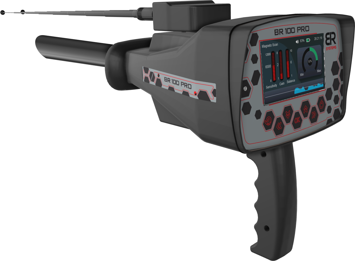 BR SYSTEMS BR 100 PRO Gold and Metal Detector