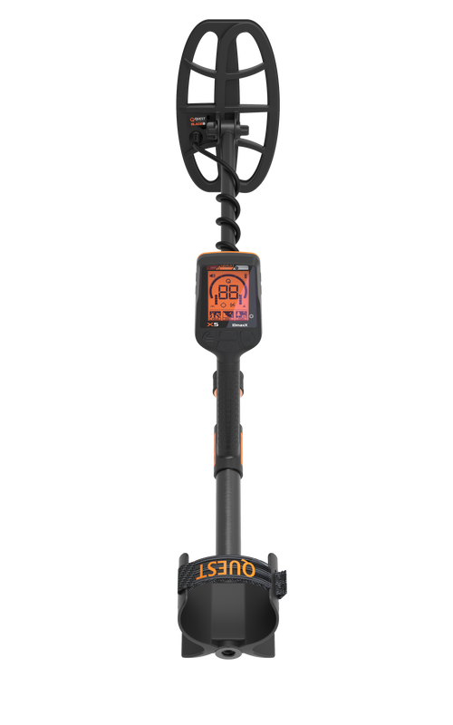 QUEST X5 IDmaxX Metal Detector with 9x5" Blade9 Waterproof Search Coil