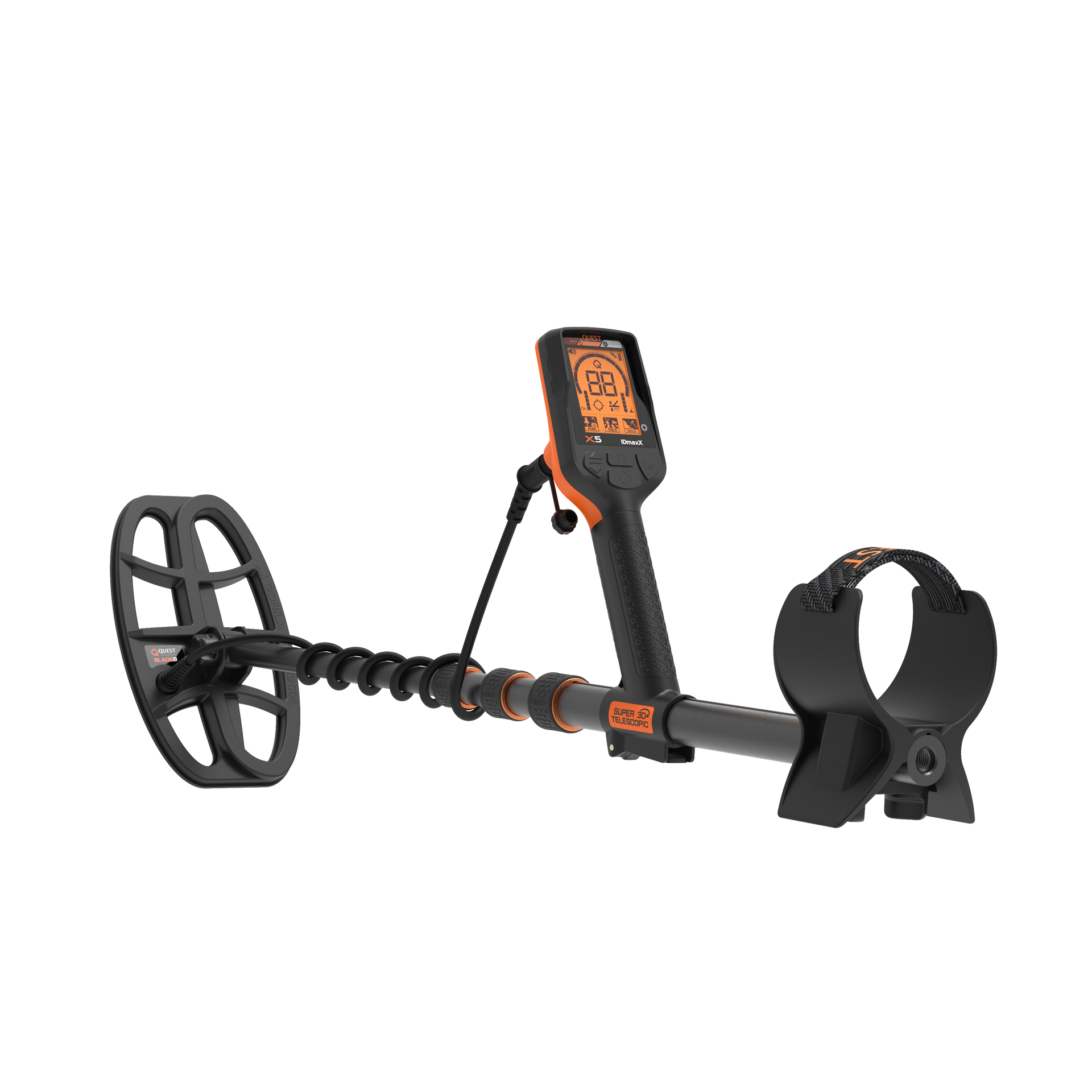 QUEST X5 IDmaxX Metal Detector with 9x5