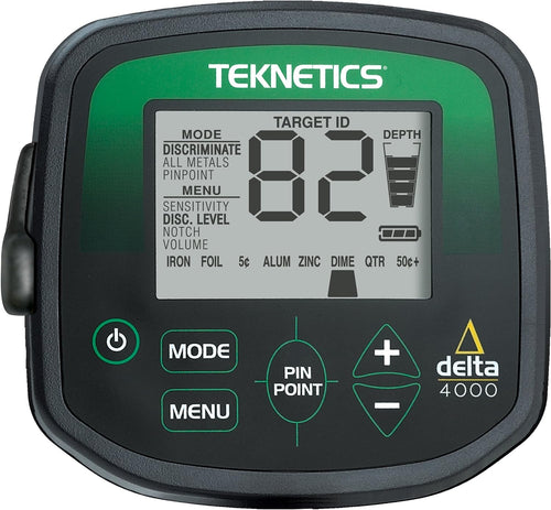 Teknetics Delta 4000 Metal Detector with 8" Concentric Waterproof Search Coil