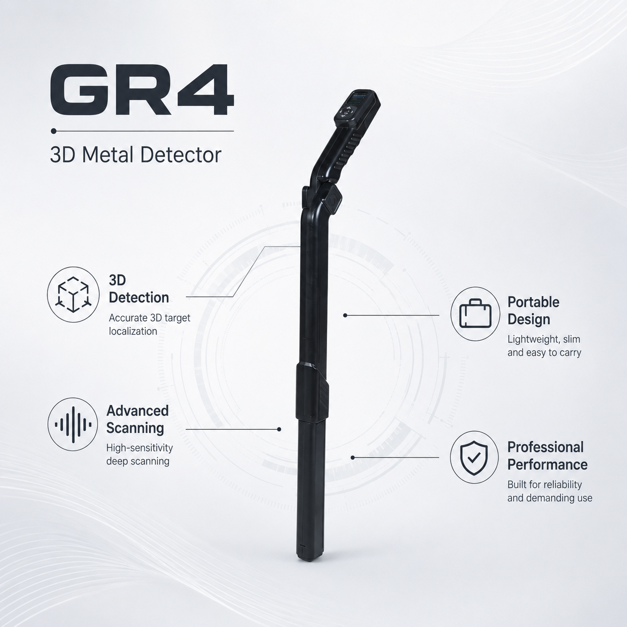 GROUNDTECH GR-4 3D Metal Detector - Single Sensor | Deep Seeking