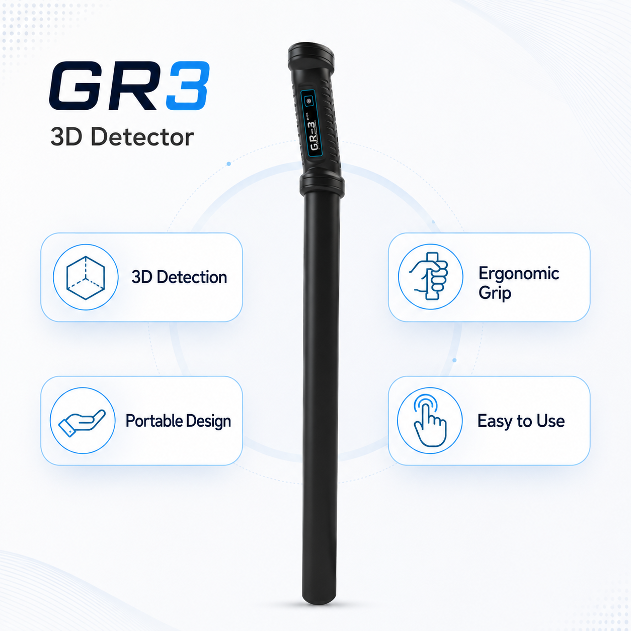 GROUNDTECH GR3 Deep Seeking 3D Metal Detector - Single Sensor