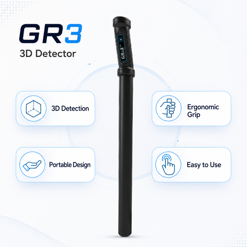GROUNDTECH GR3 Deep Seeking 3D Metal Detector - Single Sensor