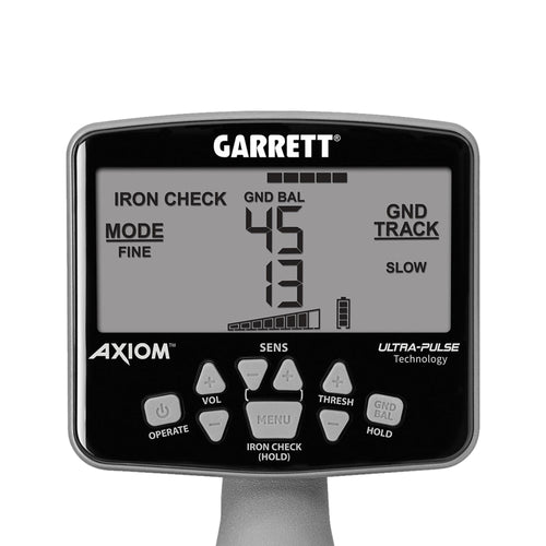 Garrett Axiom Waterproof Metal Detector with DD 13"x11" and Mono 11"x7"Search Coil