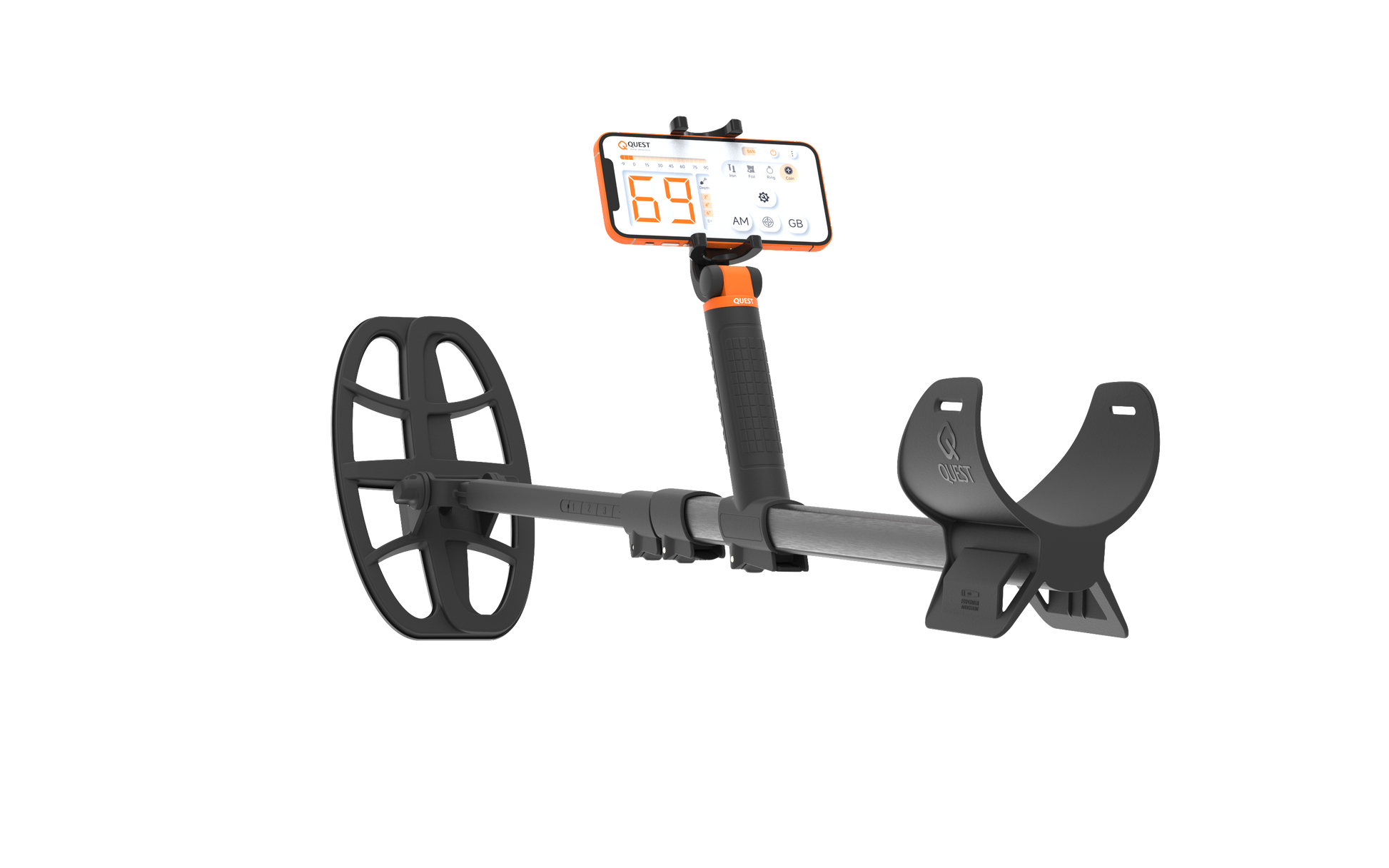Quest Air Metal Detector with 9x5" Waterproof Search Coil