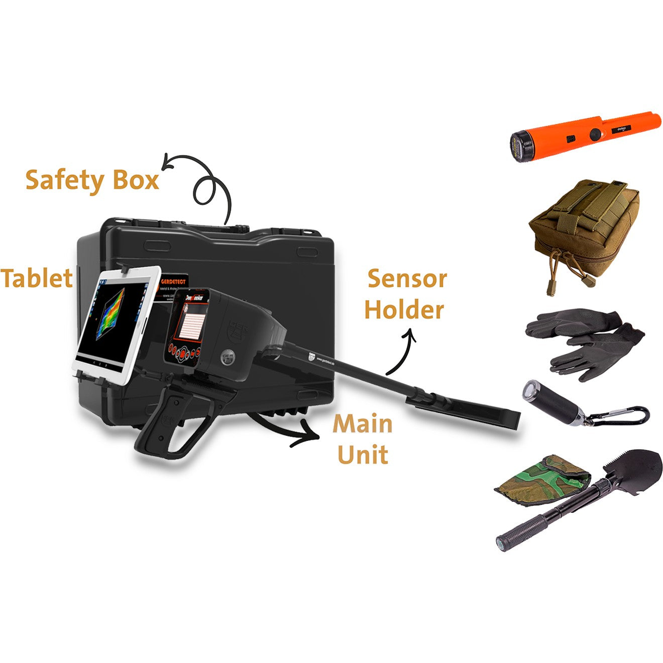 GER Detect Deep Seeker Long Range Metal Detector - Five Search Systems