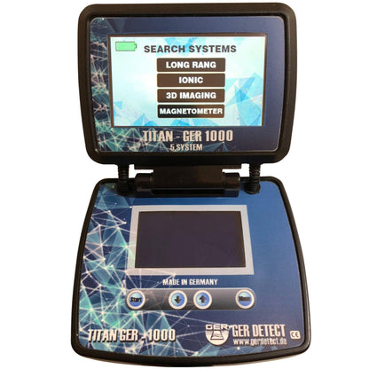 GER Detect Titan 1000 Long Range Metal Detector with 8" and 17" Coils - Five Search Systems