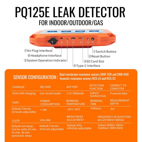 PQWT-125E Pipeline Leak Detector